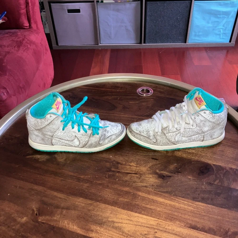 Nike Dunk Premium SB High Flamingo 313171-117 Men’s Size 8.5 Women’s 10 - Picture 2 of 11